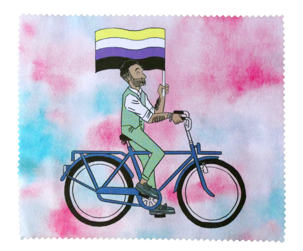 Nonbinary Pride Cyclist (Bild für) Nonbinary Pride Cyclist