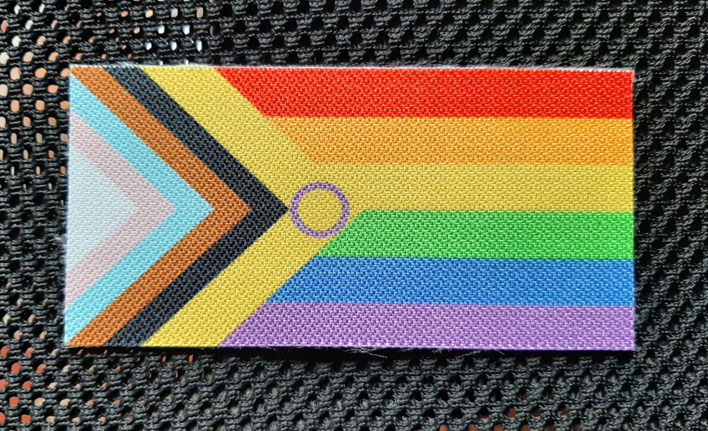 Inter* Progress Pride - gedruckt ca. 10 x 5 cm (Bild für) Inter* Progress Pride - gedruckt ca. 10 x 5 cm