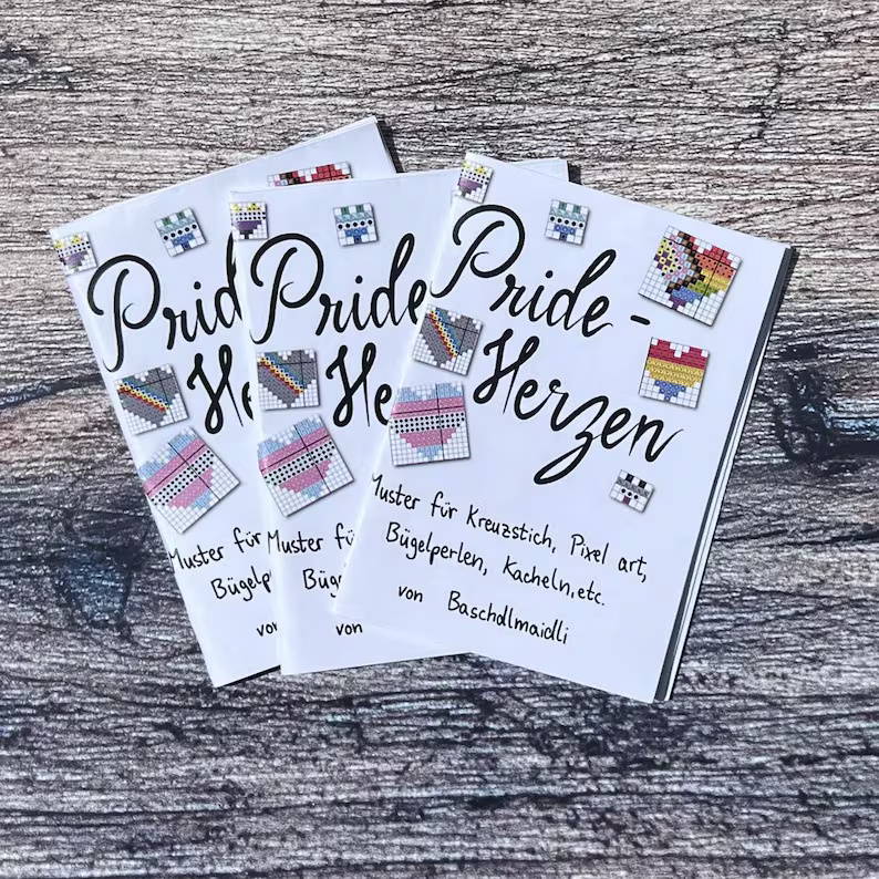 Pride Hearts Kreuzstich Muster (Bild für) Pride Hearts Kreuzstich Muster
